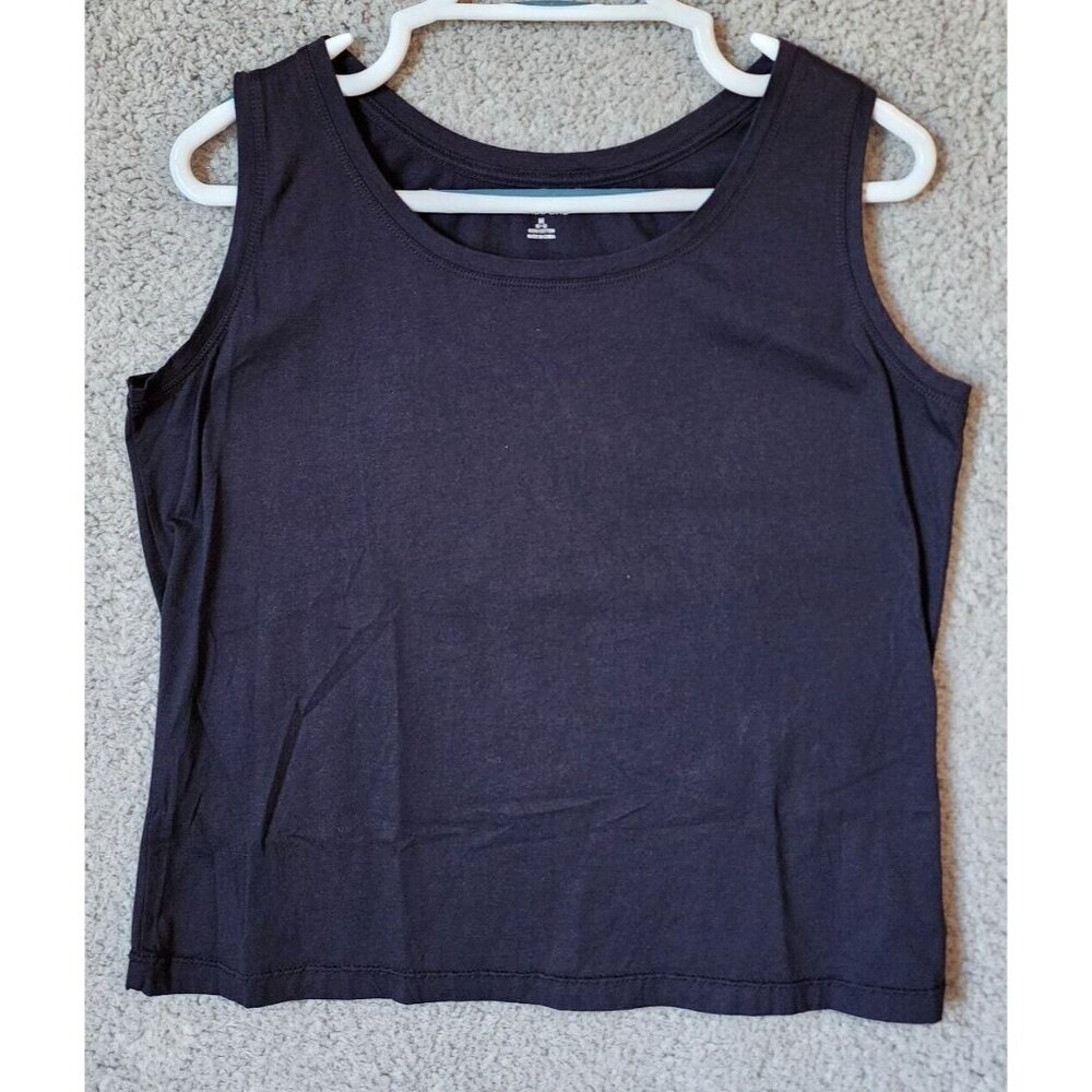 Lands' End Women's Sleeveless Round Neck Tank Top Shirt Base Layer Capsule Sz M